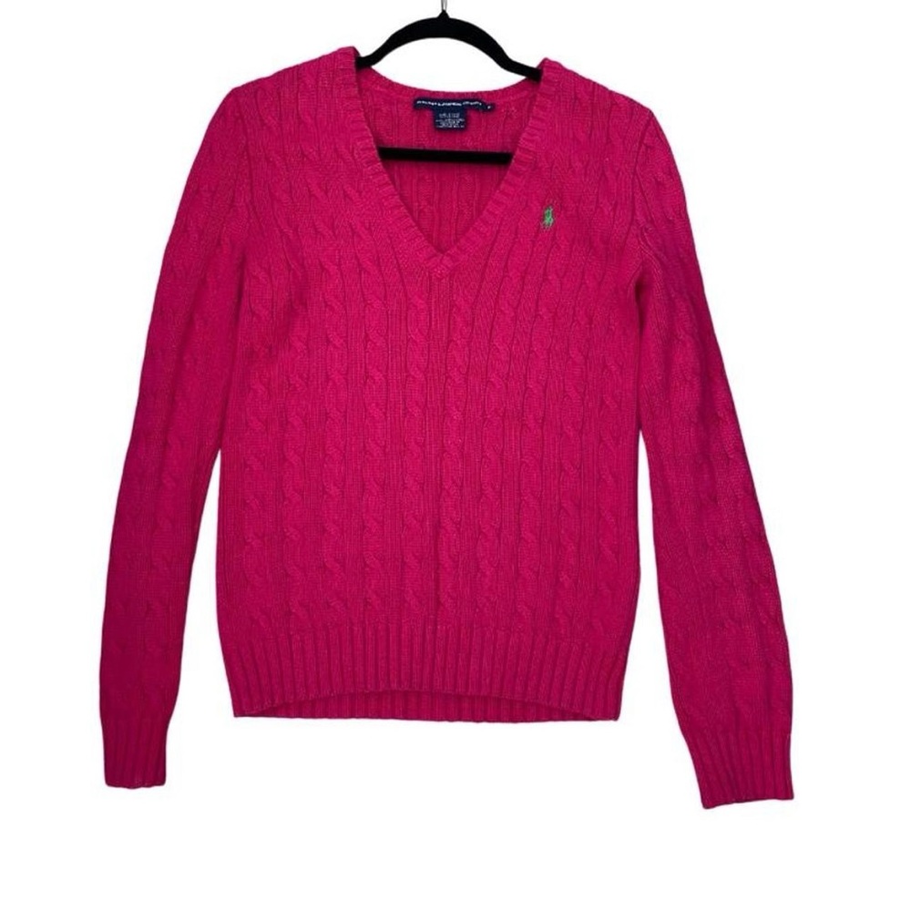 Ralph Lauren Pink Cable Knit Sweater